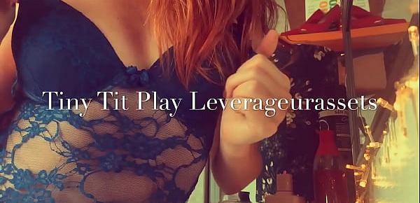  Tiny Titty Play Redhead in Blue Lingerie LeverageURAssets